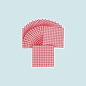Red Gingham Luncheon Napkins - Tableware & Napkins