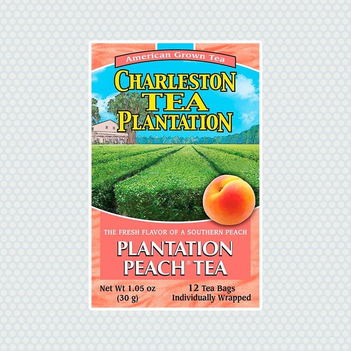 Charleston Tea Garden Pyramid Teabags, Plantation Peach, 12 Count
