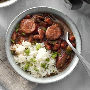 Pressure-Cooker Andouille Red Beans and Rice