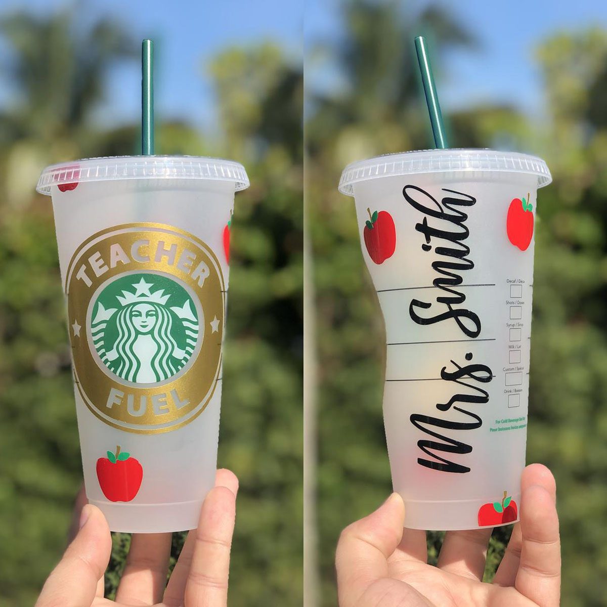 customized reusable cup gift for teacher