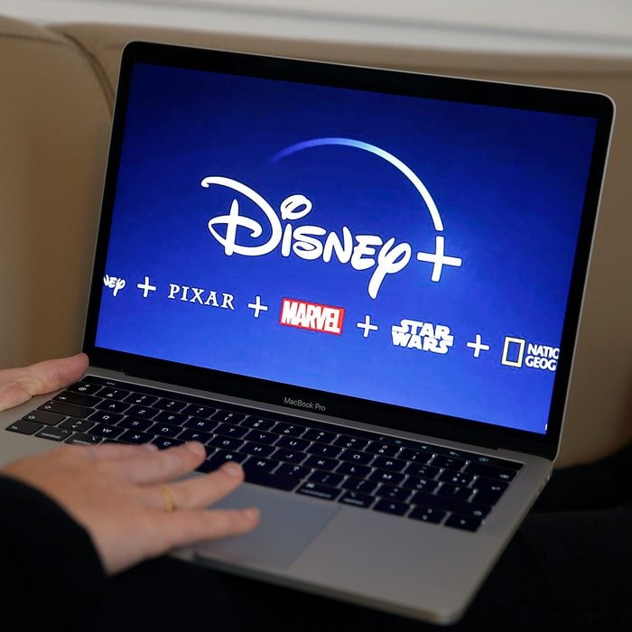 PARIS, FRANCE - NOVEMBER 08: In this photo illustration, the Disney + logo is displayed on the screen of an Apple MacBook Pro computer on November 08, 2019 in Paris, France. The Walt Disney Company will launch its streaming service (Svod) Disney plus in the United States on November 12, 2019, for Europe, it will be necessary to wait until the beginning of the year 2020. (Photo by Chesnot/Getty Images)