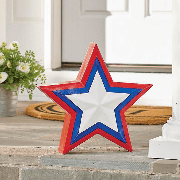 Patriotic Border Star Ecomm Via Grandinroad.com