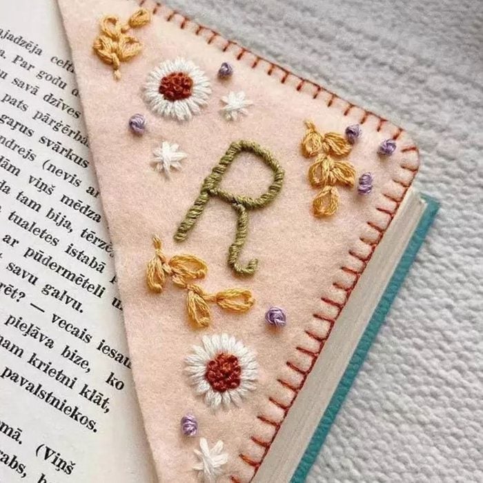Personalized Hand Embroidered Bookmark