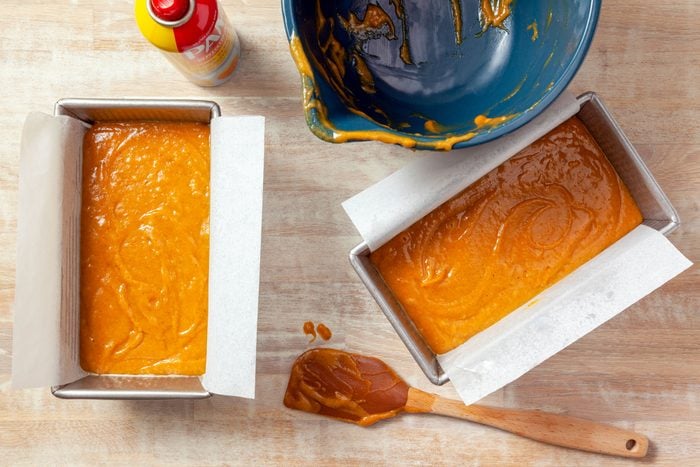Preparing Vegan Pumpkin Bread Batter to Bake