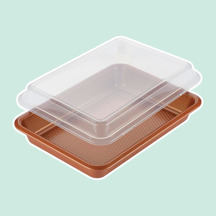 9 in. x 13 in. Copper Bakeware Covered Cake Pan