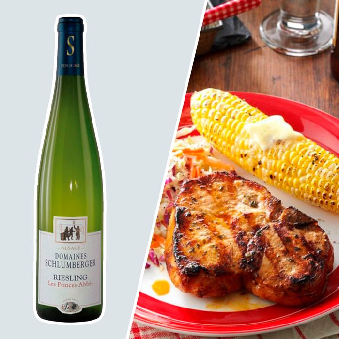 Riesling Les Princes Abbés and grilled pork