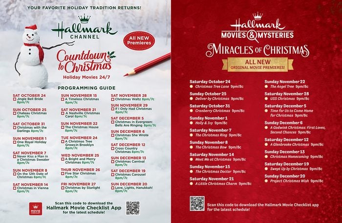 Hallmark Channel 12 Days Of Christmas - Christmas Specials 2021