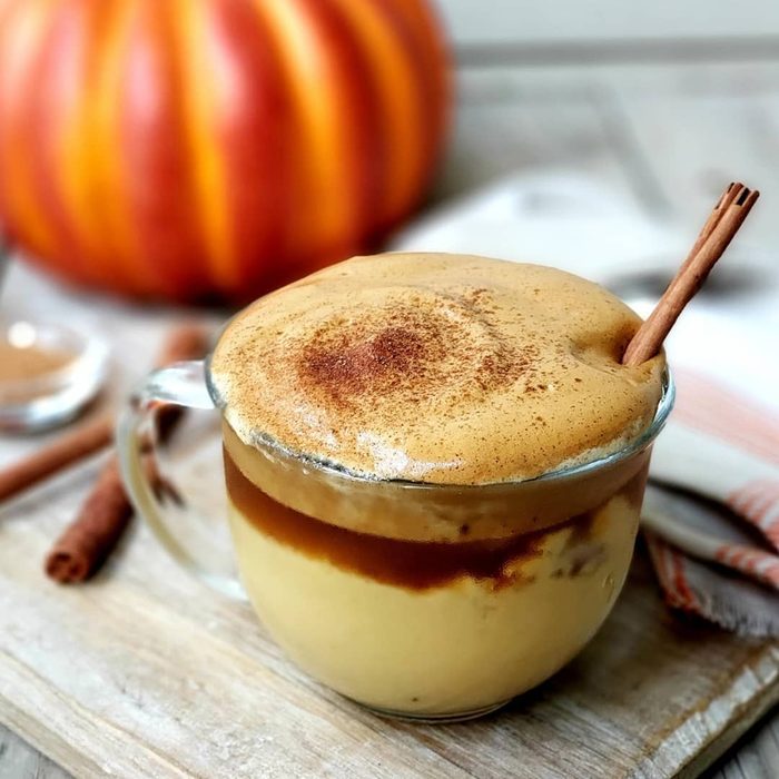 Pumpkin Spice whipped dalgona coffee