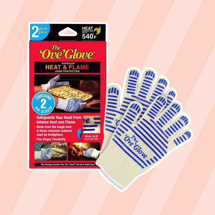 2pk Oven Mitt White/Blue - The 'Ove' Glove