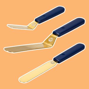 Wilton Navy Blue and Gold Icing Spatula Set, 3-Piece,Assorted
