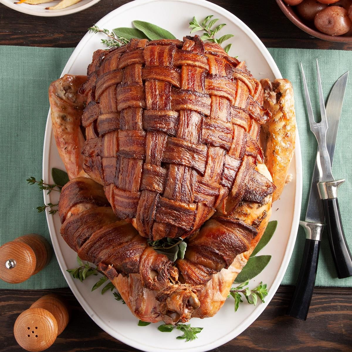 Bacon Wrapped Turkey Recipe How To Make It Taste Of Home