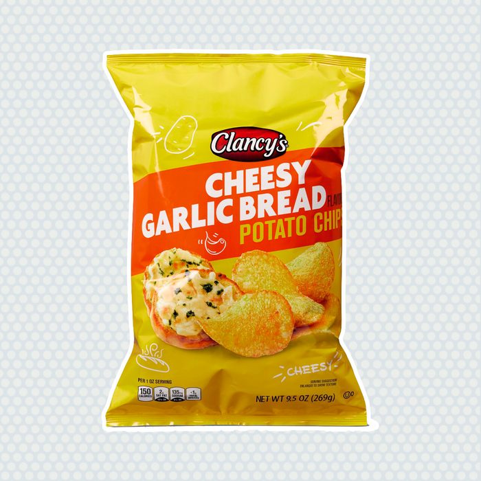 Cheesy Garlic Bread Potato Chips Aldi Finds October