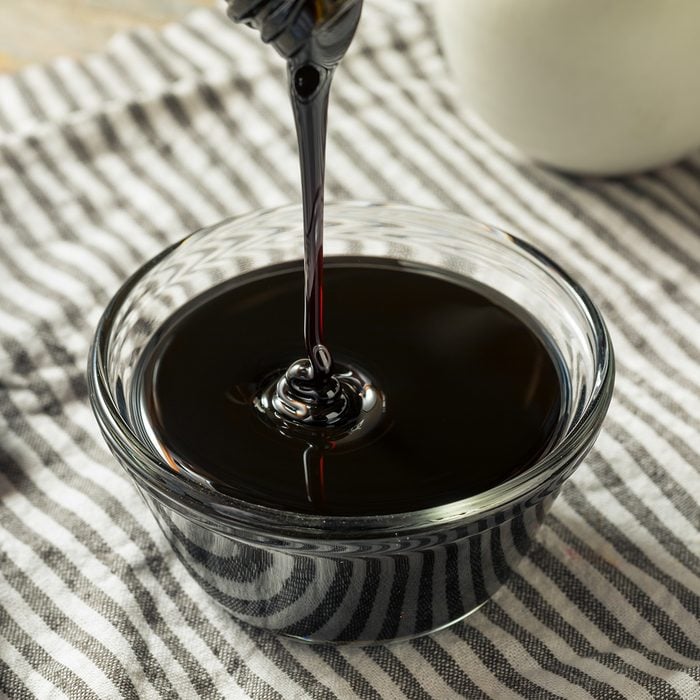 Organic Black Cane Sugar Molasses in a Bowl