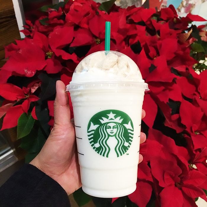 Candy Cane frappuccino from Starbucks