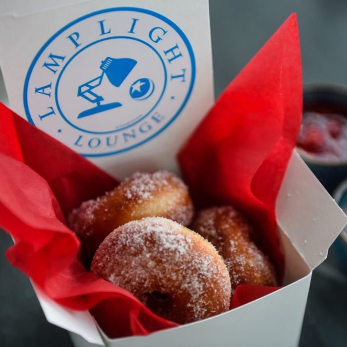 ANAHEIM, CA - JUNE 21: Warm fluffy donuts with dipping sauces at Lamplight Lounge at Pixar Pier in Disney California Adventure Park in Anaheim, CA, on Thursday, June 21, 2018. (Photo by Jeff Gritchen/Digital First Media/Orange County Register via Getty Images)