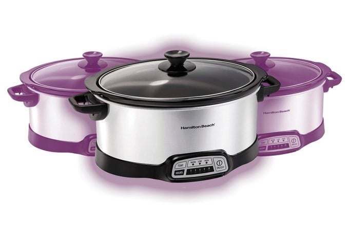 Hamilton Beach 7-Quart Programmable Slow Cooker With Flexible Easy Programming, Dishwasher-Safe Crock & Lid, Silver (33473)