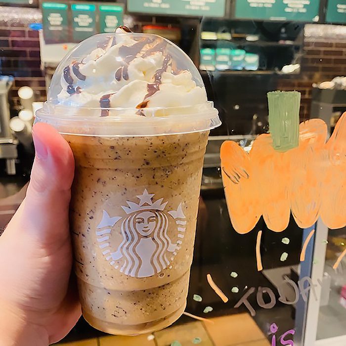 JACK-O-LANTERN FRAPPUCCINO FROM STARBUCKS square crop