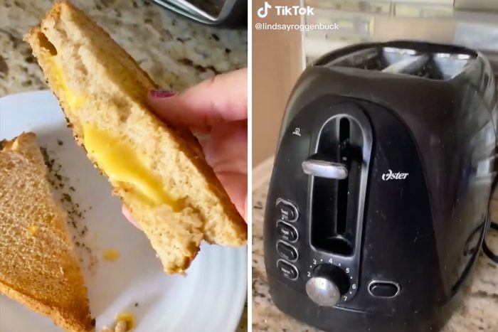 TikTok grilled cheese in the toaster hack