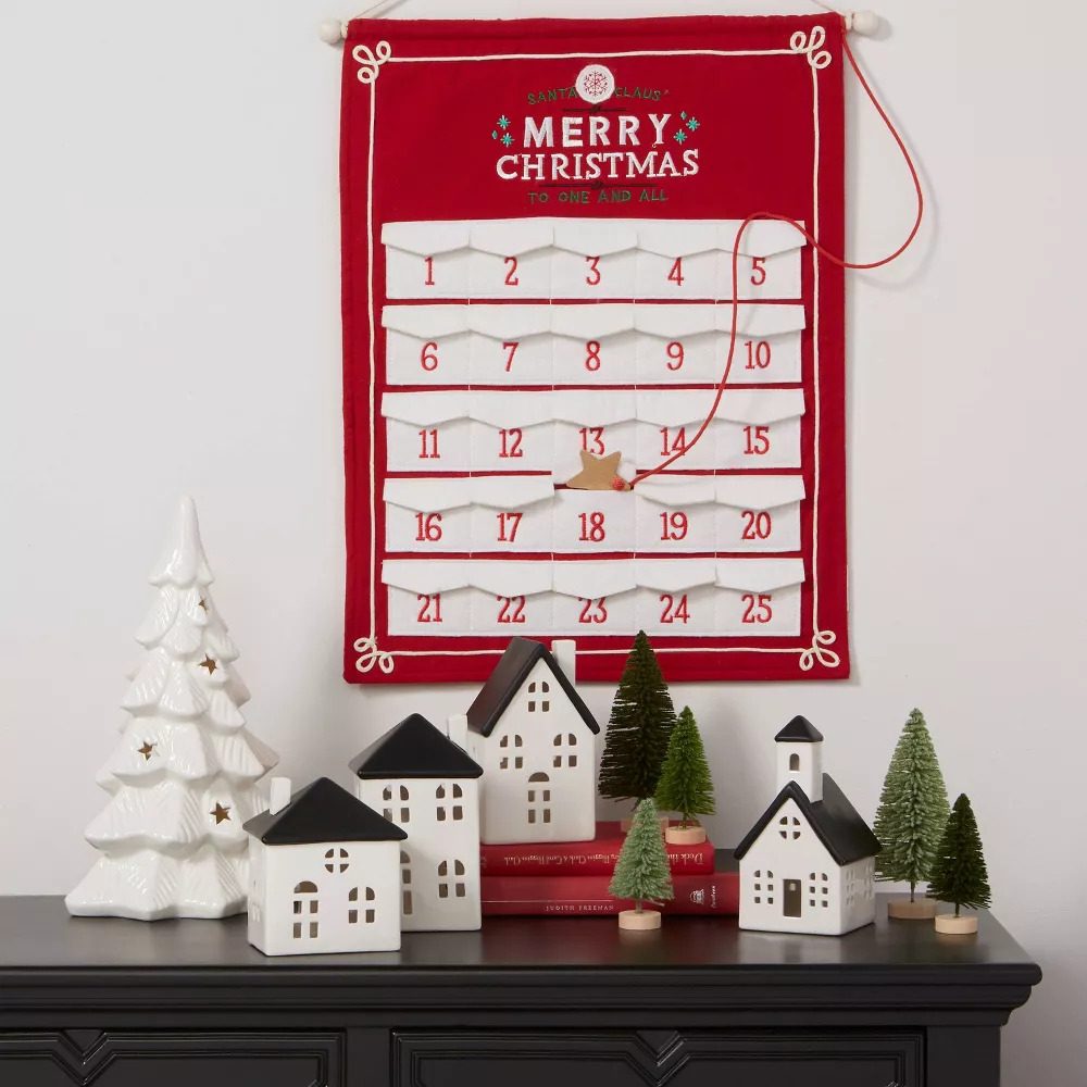 20 Inch Fabric Merry Christmas Hanging Advent Calendar Ecomm Via Target.com