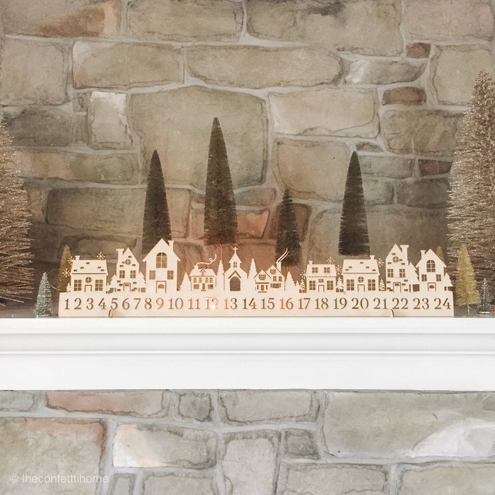 Candlelit Advent Calendar Scene