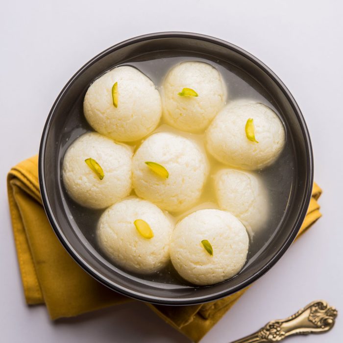 Rasgulla Or Rosogulla Served In A Bowl