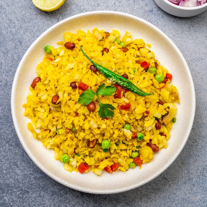 Poha With Onion And Peanuts In A Plate Gettyimages 1302429202 Ksedit