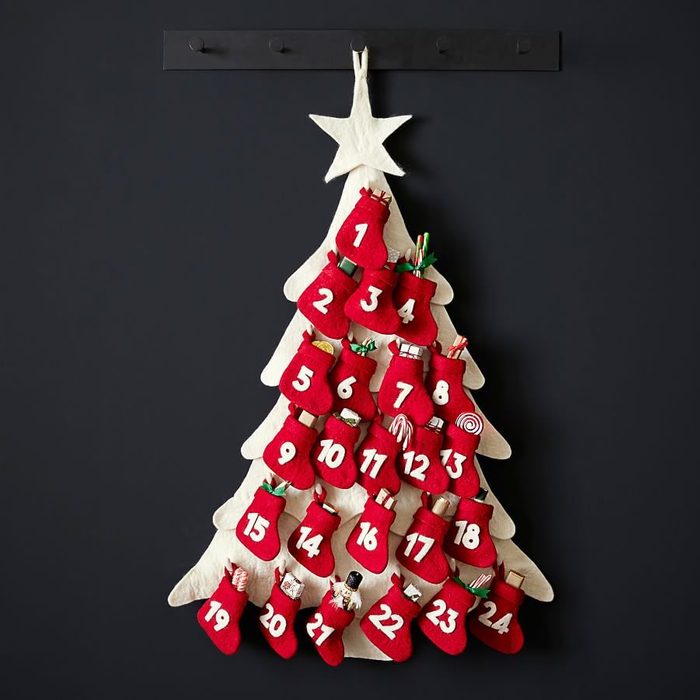 Red Stocking Wool Advent Calendar Ecomm Via Potterybarn.com