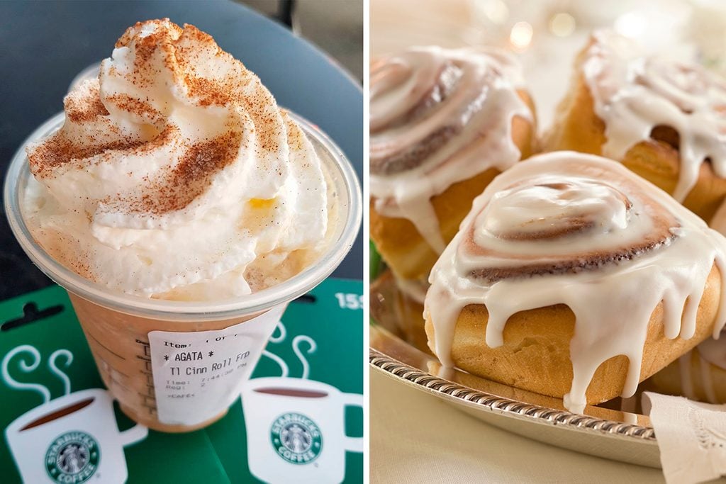Starbucks secret menu cinnamon roll frappuccino