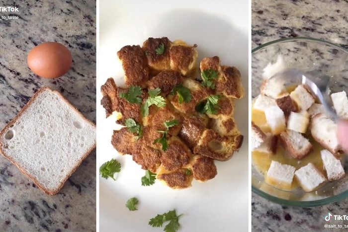 TikTok Crunchy bread with egg recipe