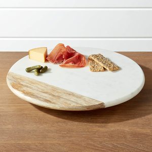 Wood And Marble Lazy Susan