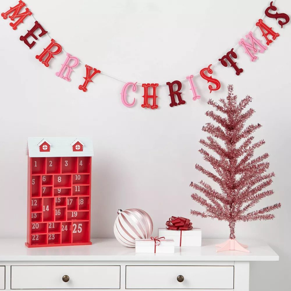 Wood House Christmas Advent Calendar Red Ecomm Via Target.com