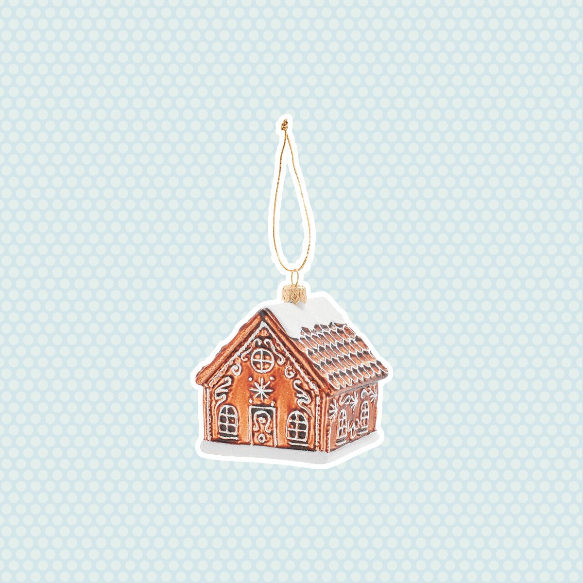 Gingerbread House Glass Ornament