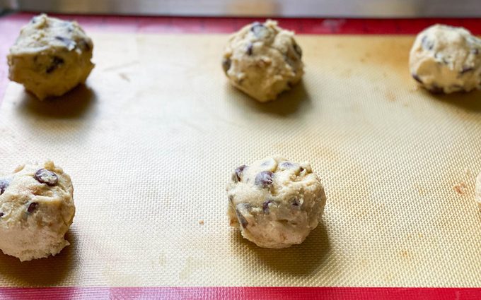 Nutella Stuffed Cookies Before Baking Process Shot