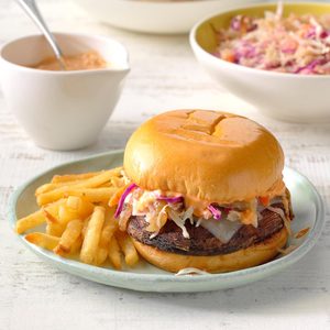 Reuben Portobello Mushroom Burgers