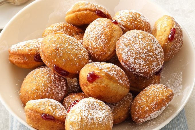 Sufganiot, or fried jelly donuts, for Hanukkah.