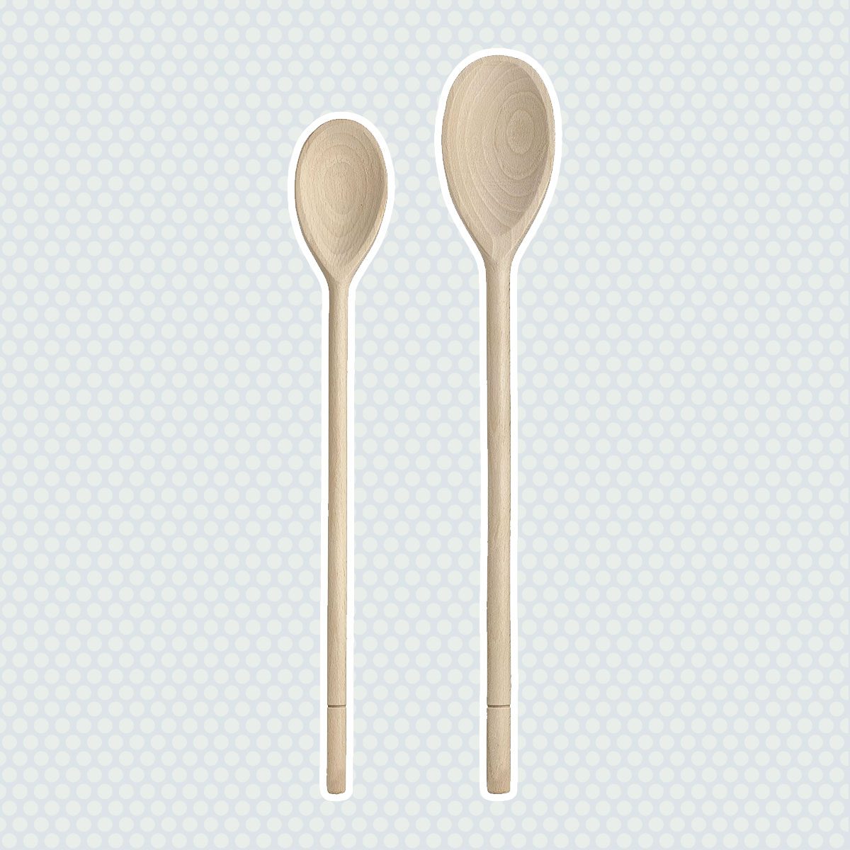 HIC Wooden Spoon Set, Set of 2, 14-Inch and 16-Inch
