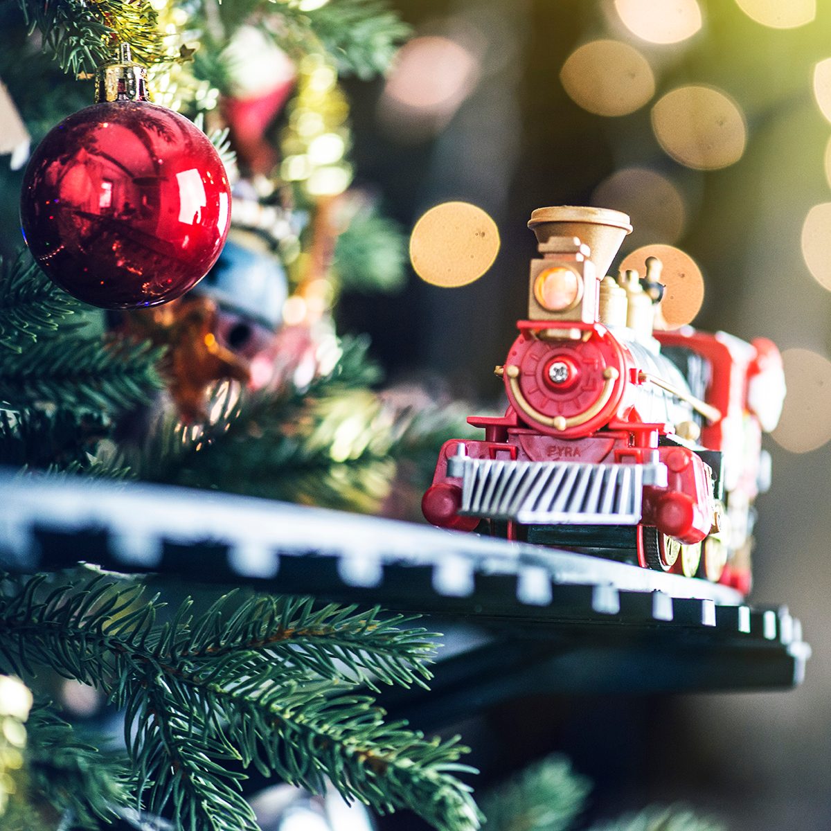 Train on Christmas Tree