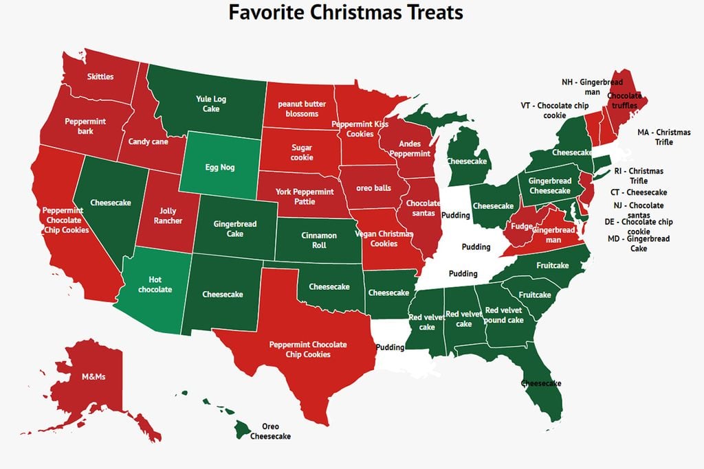 THE MOST POPULAR CHRISTMAS TREAT IN EVERY STATE