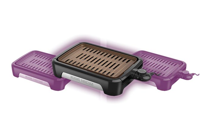 George Foreman GFS0090SB Open Grate Smokeless Grill, Black, Family Size