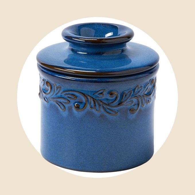 A Countertop French Ceramic Butter Dish Keeper