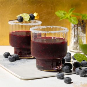 Frozen Blueberry-Mint Margarita