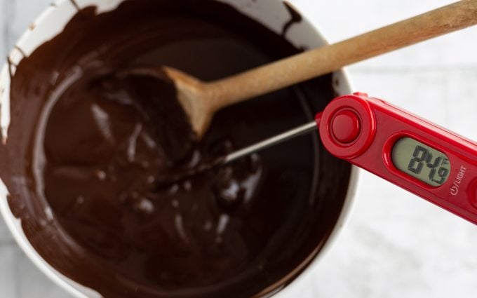 Keep your chocolate in temper How To Temper Chocolate.tasteofhome.nancy Mock 8