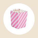 Mini Striped Candy Pink Wh Popcorn Box Party Supplies 24 Pieces