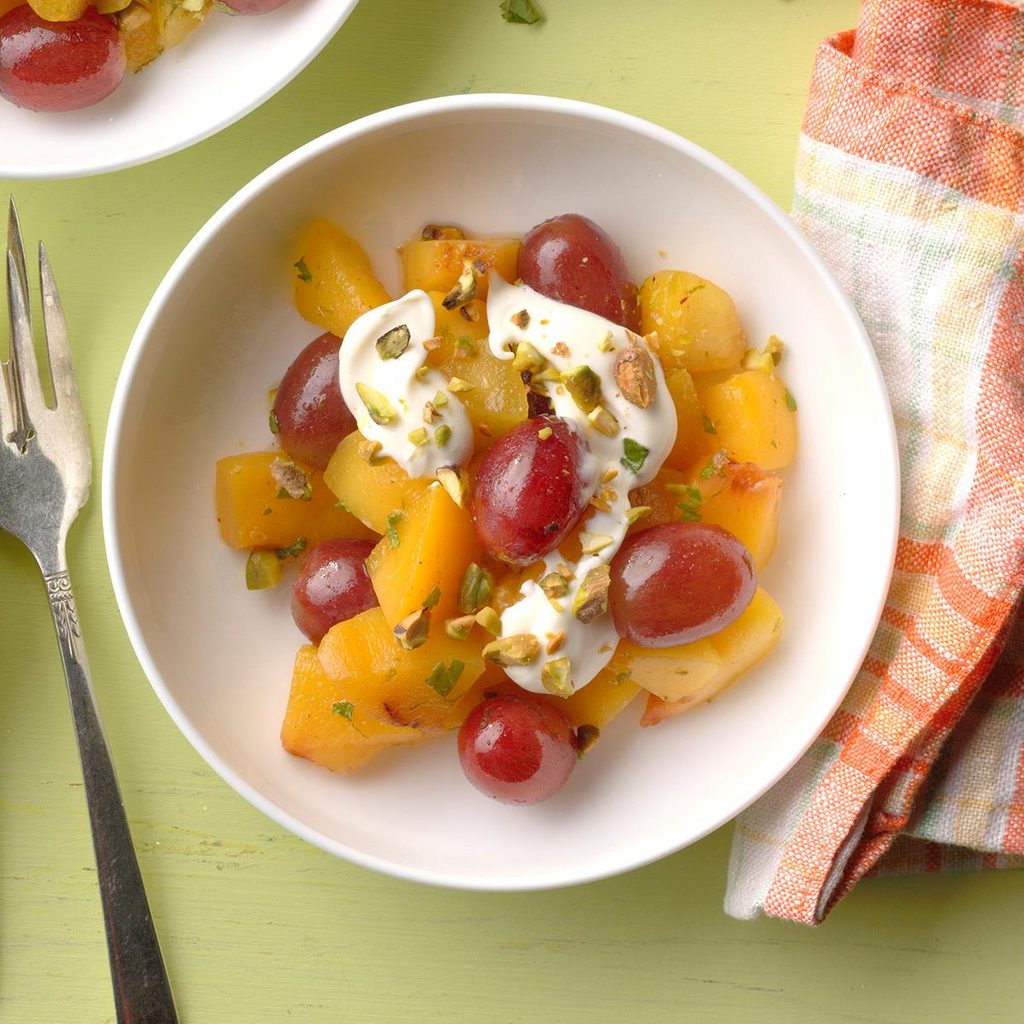 Nectarine Fruit Salad with Lime Spice Dressing