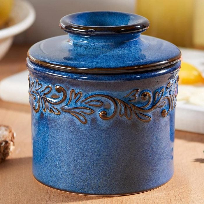 A Countertop French Ceramic Butter Dish Keeper