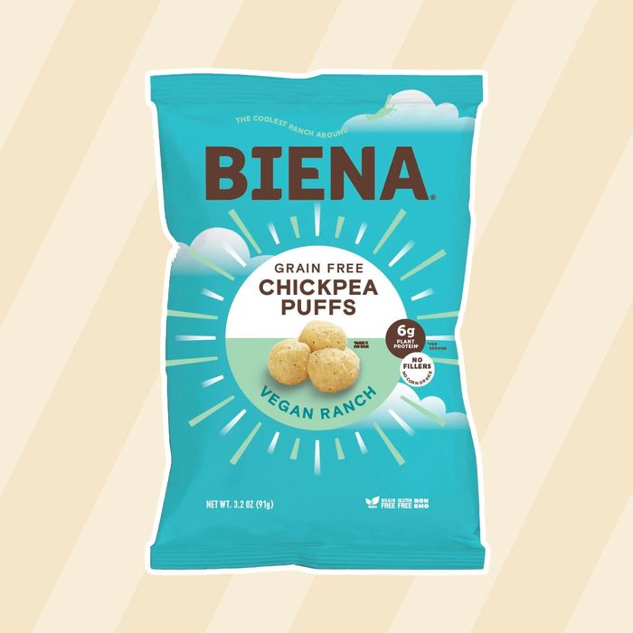 healthy snacks to buy Biena Vegan Chickpea Puffs