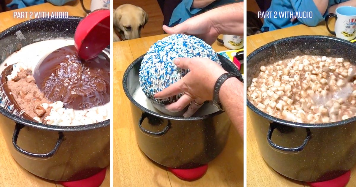 This Family Made a GIANT Hot Cocoa Bomb You Have to See to Believe