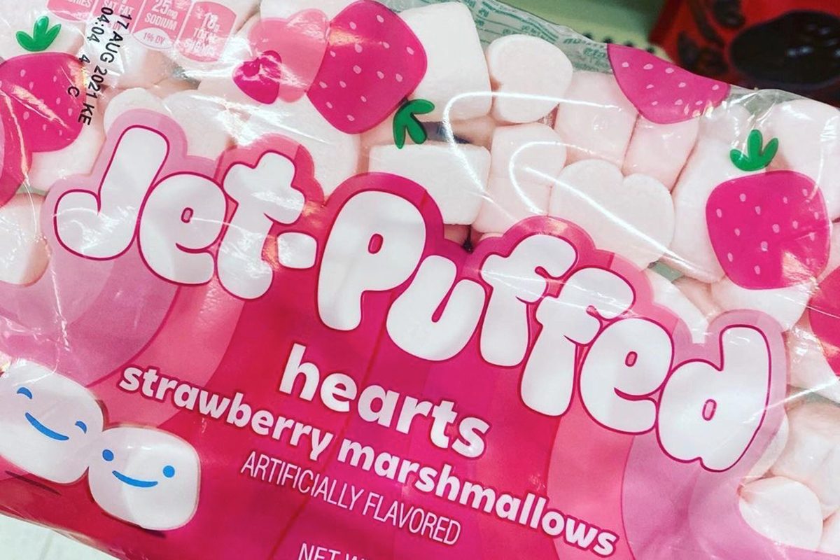 Pink Heart Marshmallows - Parve