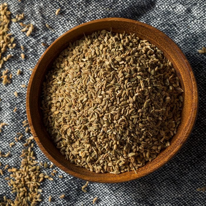 Raw Brown Organic Ajwain Seed in a Bowl