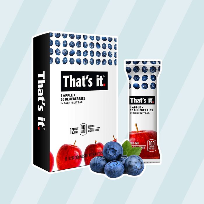 That's it. Apple + Blueberry 100% Natural Real Fruit Bar kosher snacks